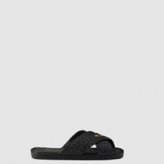 [PRADA-프라다] 라피아 크로스 슬라이드