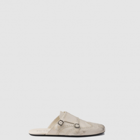 [PRADA-프라다] 셔플 앤틱 가죽 더블 몽크 스트랩 뮬