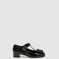 [PRADA-프라다] 리본 장식 레더 펌프스