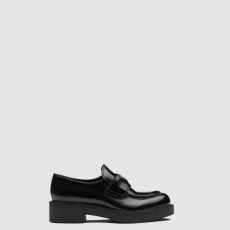 [PRADA-프라다] 초콜릿 브러시드 가죽 로퍼