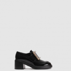 [Roger Vivier-로저비비에]비브 레인저 메탈 버클 페이턴트 가죽 펌프스