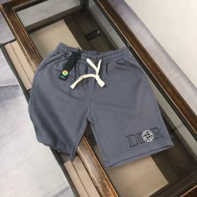 [Stone Island-스톤 아일랜드]디올 & 스톤아일랜드 코튼 캔버스 스웻 쇼츠